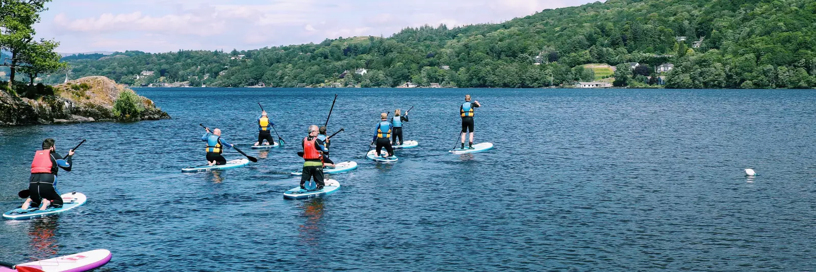 paddle boarding in the lake district , lake district paddle boarding