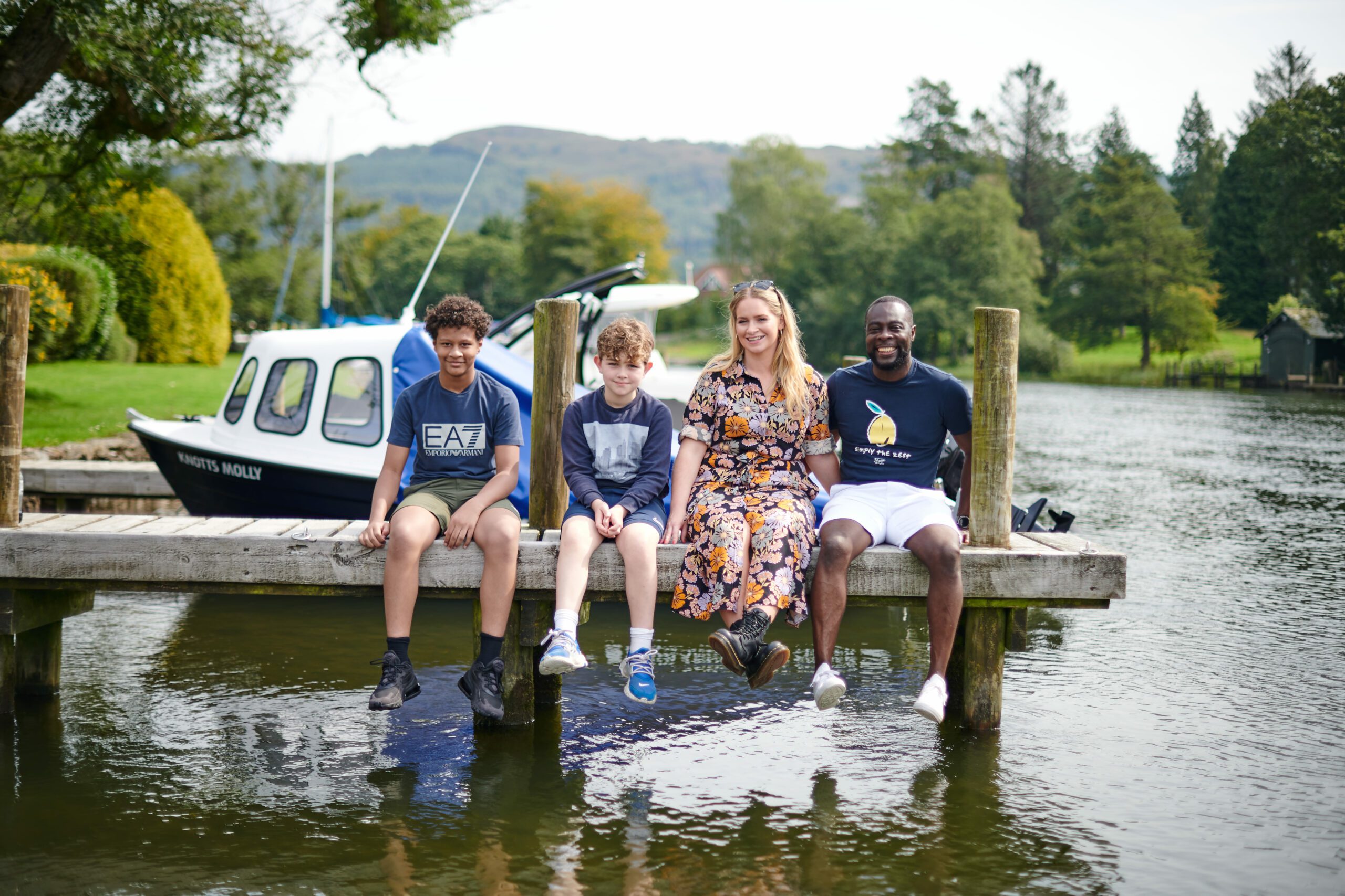 family-on-river